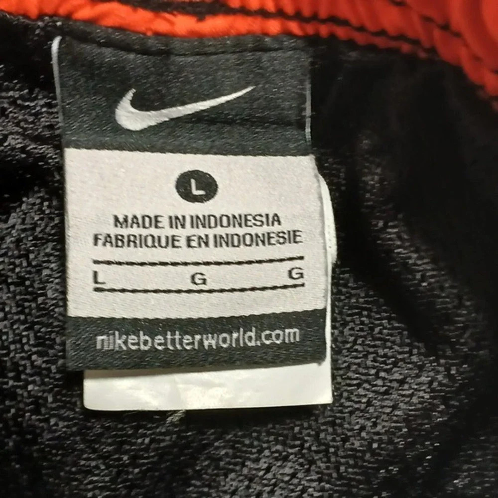 Nike Board Shorts Men's‎ Size M Lined Black/Neon Orange EUC Swim Trunks